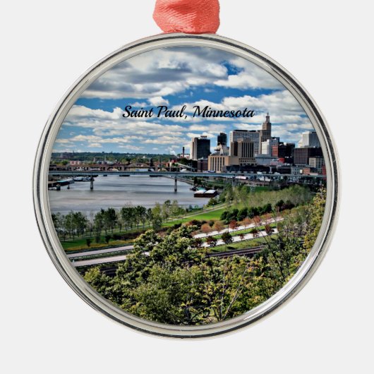 Sint-Paul, Landschap Minnesota Metalen Ornament (Voorkant)