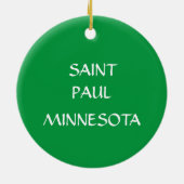Sint-Paul* Minnesota kerstversiering Keramisch Ornament (Achterkant)