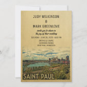 Sint Paul Wedding Invitation  Middeleeuwen Kaart (Voorkant)