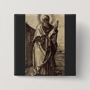 Sint-Paulus de apostel leraar der volkeren Kunst Vierkante Button 5,1 Cm