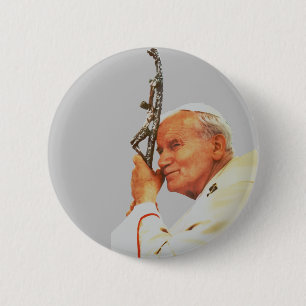 Sint Paus Johannes Paulus II Ronde Button 5,7 Cm