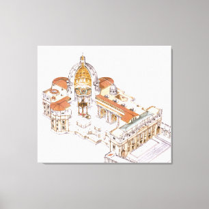 Sint-Peter's Basilica. Vaticaanstad Rome. Italië Canvas Afdruk