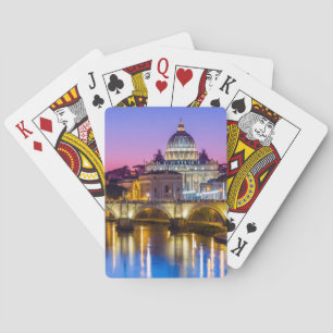 Sint-Peter's kathedraal Vaticaanstad Rome schemk Pokerkaarten