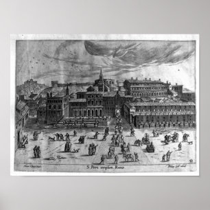 Sint-Peter's kerk uit de "Uitzichten van Rome" Poster