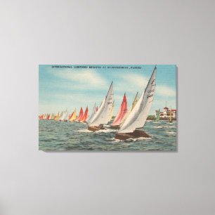 Sint-Petersburg, FL - Uitzicht van Lightning Regat Canvas Afdruk