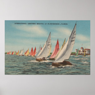 Sint-Petersburg, FL - Uitzicht van Lightning Regat Poster