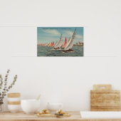 Sint-Petersburg, FL - Uitzicht van Lightning Regat Poster (Keuken)