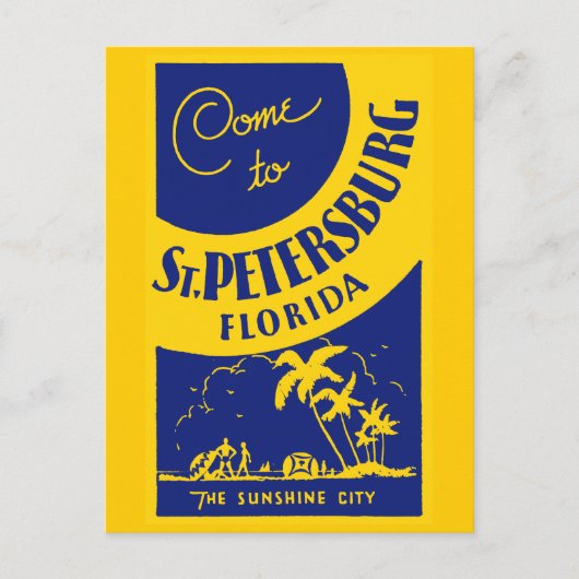 Sint-Petersburg Florida Briefkaart (Voorkant)