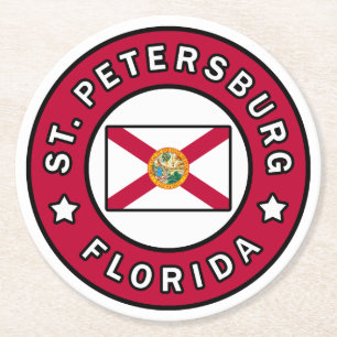 Sint-Petersburg Florida Ronde Kartonnen Onderzetter