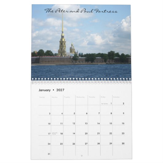 Sint-Petersburg Kalender (Jan 2027)