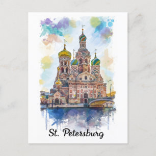 Sint-Petersburg Kerk Rusland Briefkaart