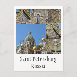 Sint-Petersburg-kerk van de Savior op het bloed Briefkaart