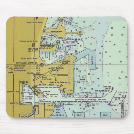 Sint-Petersburg Muismat van de Nautical Chart (Voorkant)