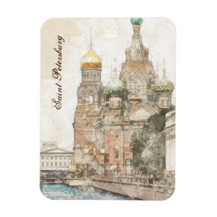 Sint-Petersburg Rusland souvenirmagneet – Schilder Magneet