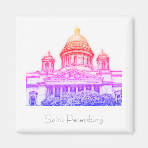Sint-Petersburg Uitzicht landschap Magnet Magneet