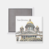 Sint-Petersburg Uitzicht landschap Magnet Magneet (Voorkant / Achterkant)