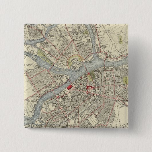 Sint-Petersburg Vierkante Button 5,1 Cm (Voorkant)