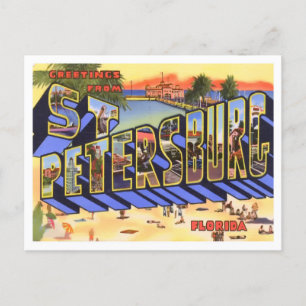 Sint-Petersburg, Vintage Big Letters van Florida Briefkaart