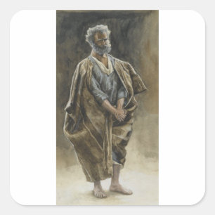 Sint-Pieter Apostel door James Tissot Vierkante Sticker