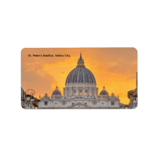 Sint-Pietersbasiliek bij zonsondergang, Vaticaanst Etiket