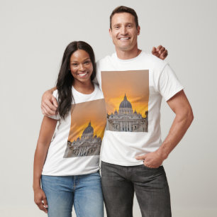 Sint-Pietersbasiliek bij zonsondergang, Vaticaanst T-shirt