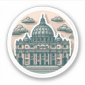 Sint-Pietersbasiliek (Vaticaanstad) Sticker (Voorkant)