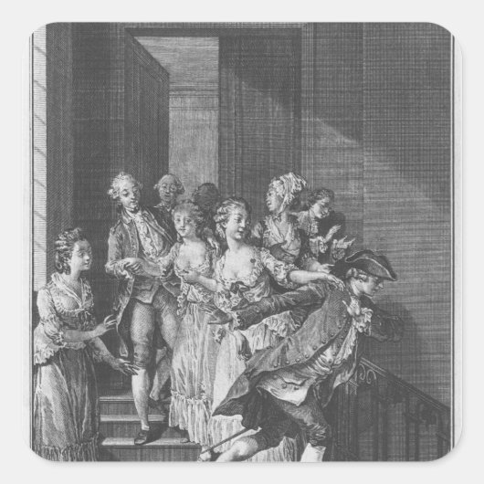 Sint-Preux ontsnapping, deel I Vierkante Sticker (Voorkant)