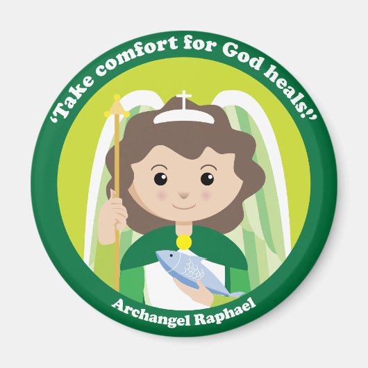 Sint Raphael de Archangel Magneet (Voorkant)