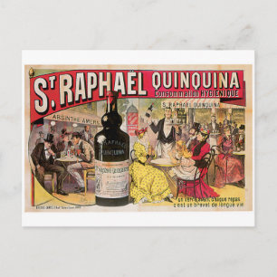 Sint-Raphael Quinquina wijn en kunst Briefkaart