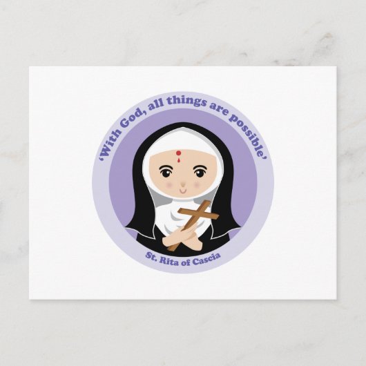 Sint-Rita van Cascia Briefkaart (Voorkant)