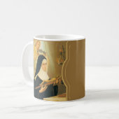 Sint-Rita van Cascia w/Kroon van Thorns Angel Koffiemok (Voorkant links)