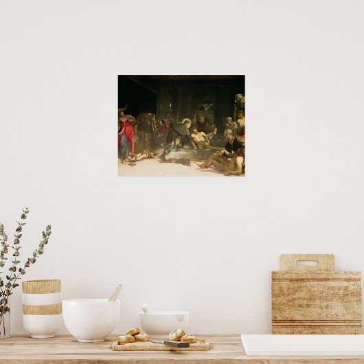 Sint Roch Curing the Plague Poster (Keuken)