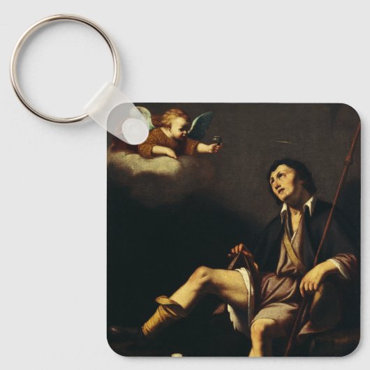 Sint Rochus en de engel door Guy François Sleutelhanger (Voorkant)