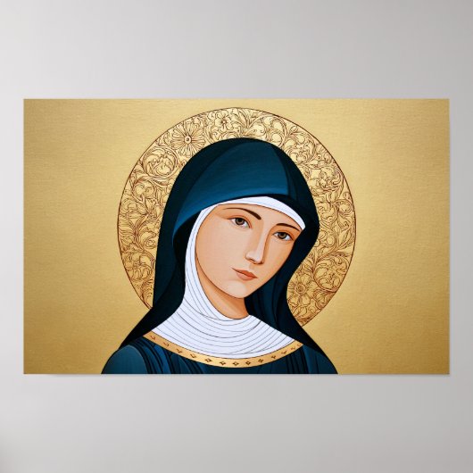 Sint Scholastica: Hart van Gebed Poster (Voorkant)