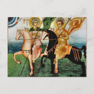 Sint-Sergius en Bacchus Orthodox Christelijk Icoon Briefkaart