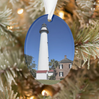 Sint-Simons-eilandvuurtoren op kerstmis Ornament