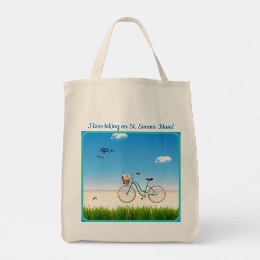 Sint-Simons Island GA Beach Canvas tas (Achterkant)