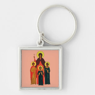 Sint Sophia en Haar Dochters De Eeuwige Deugden Sleutelhanger