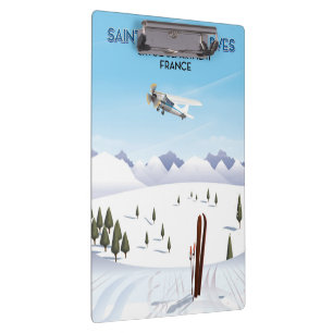 Sint-Sorlin d'Arves France ski poster Klembord