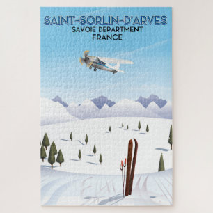 Sint-Sorlin d'Arves France ski poster Legpuzzel