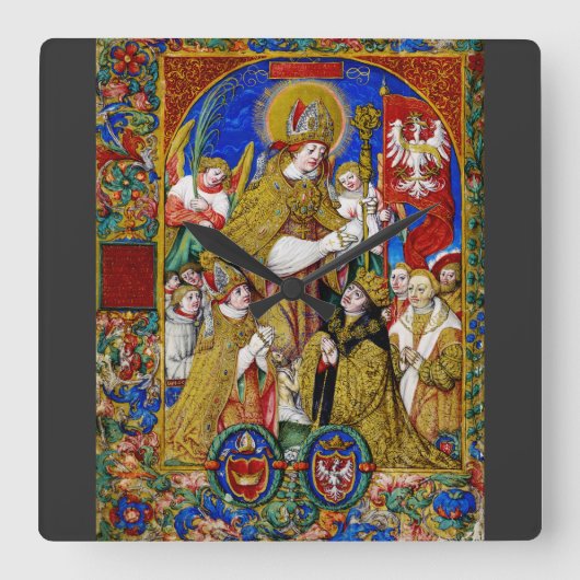 Sint Stanislaus bisschop en martelaar Vierkante Klok (Voorkant)