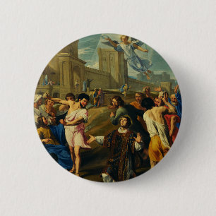 Sint-Stefanus de Eerste Martelaar Kunst Iconografi Ronde Button 5,7 Cm
