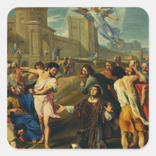Sint-Stefanus de Eerste Martelaar Kunst Iconografi Vierkante Sticker