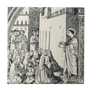 Sint-Stefanus de Protomartelaar Fijne Kunst Iconog Tegeltje