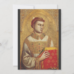 Sint-Stefanus door Giotto Kunstreproductie Feestdagenkaart