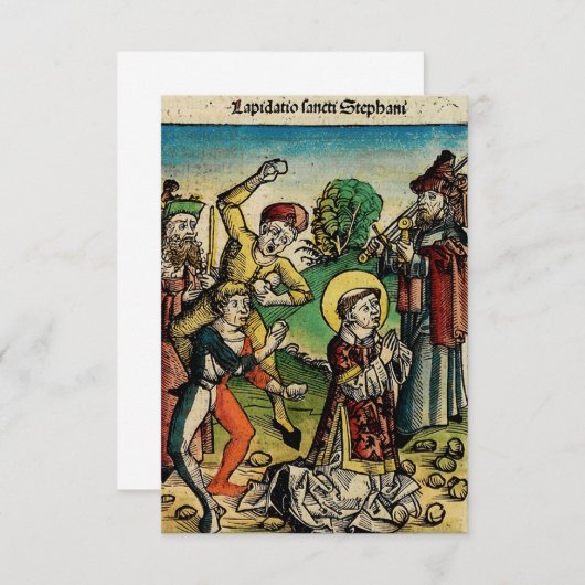 Sint Stephen Protomartyr Eerste Martelaar Bedankkaart (Voorkant / Achterkant)