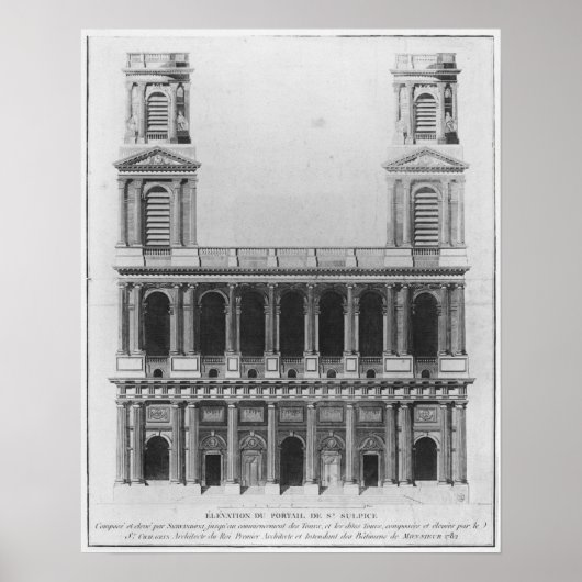 Sint-Sulpice-kerk Poster (Voorkant)