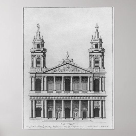 Sint-Sulpice-kerk Poster (Voorkant)