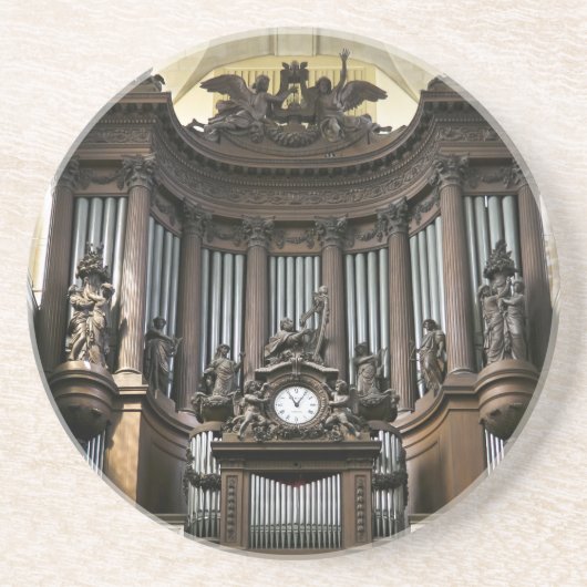 Sint-Sulpice-pijporgaan Zandsteen Onderzetter (Voorkant)