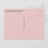 Sint Tarcisius die de Eucharist ontvangt (BL 02) Briefkaart (Achterkant)